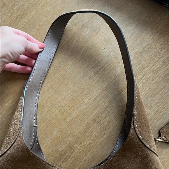 Coach Brooklyn 28 Brown Suede Hobo Bag - Picture 6 of 9